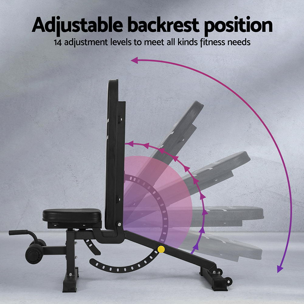 Adjustable FID Bench Press Home Gym 450kg Capacity