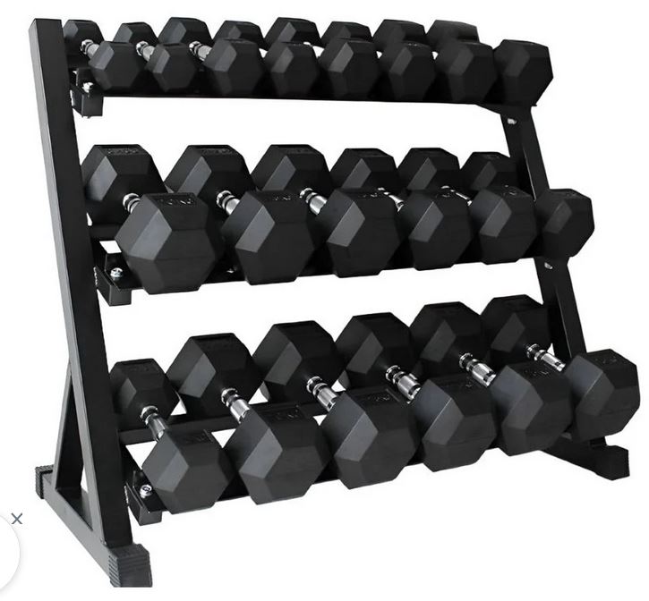 Heavy-Duty 3-Tier Dumbbell Rack